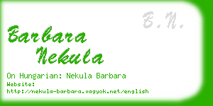 barbara nekula business card